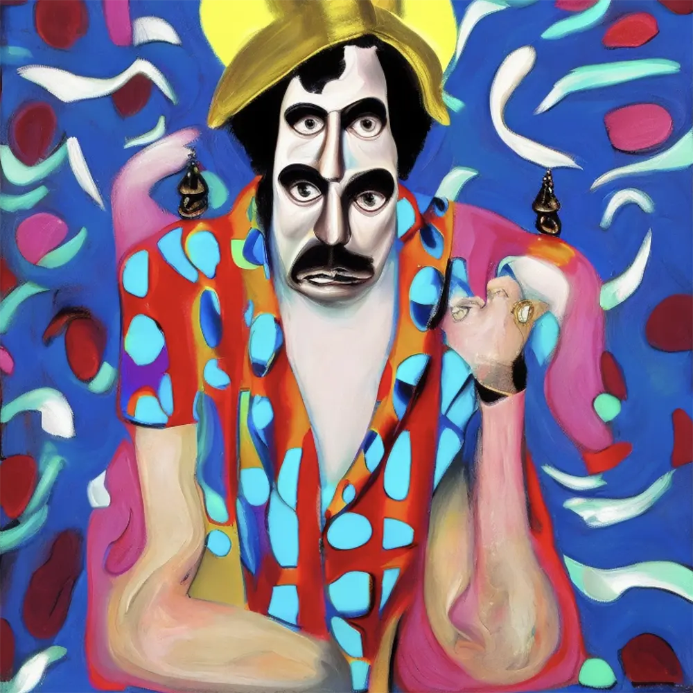 Freddie Mercury in the style of Anonymous 198