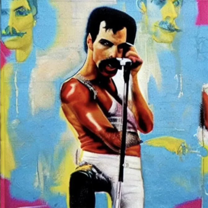 Freddie Mercury in the style of Anonymous    37