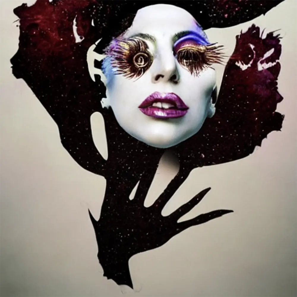 Lady Gaga in the style of Wangechi Mutu 10