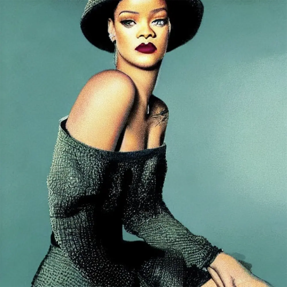 Rihanna in the style of Anonymous 67