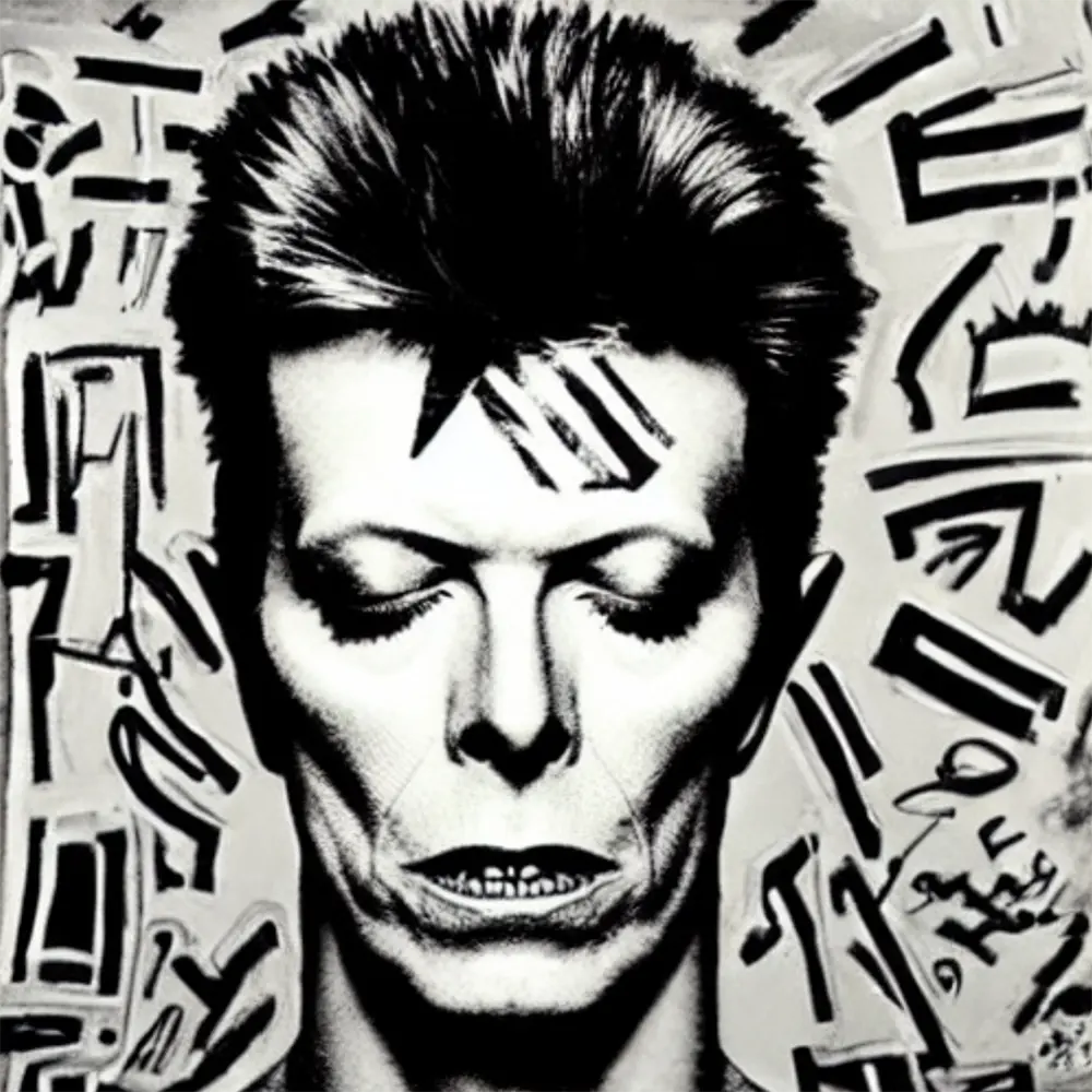 David Bowie in the style of Jean-Michel Basquiat 16