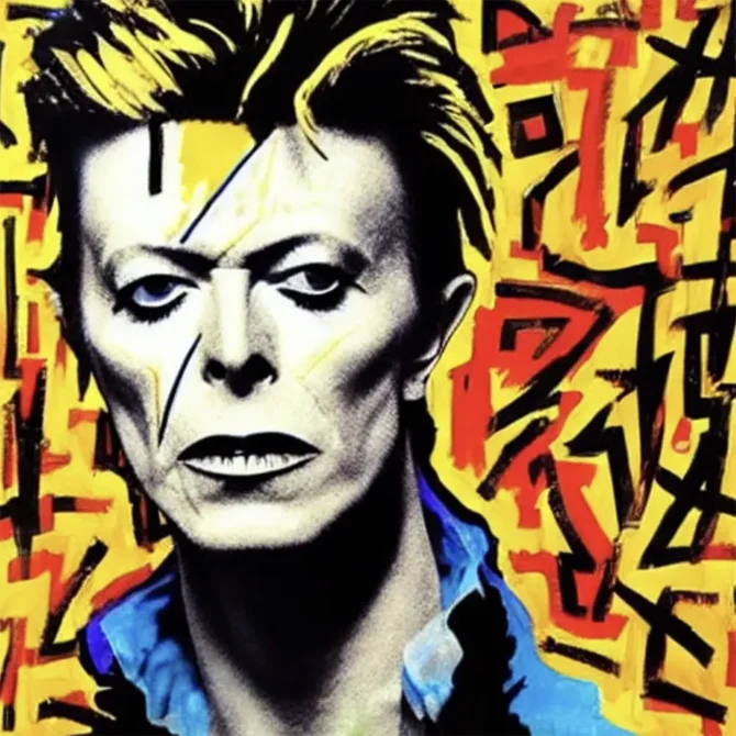 David Bowie in the style of Jean-Michel Basquiat     17