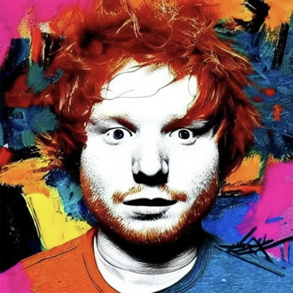 Ed Sheeran in the style of Jean-Michel Basquiat 11