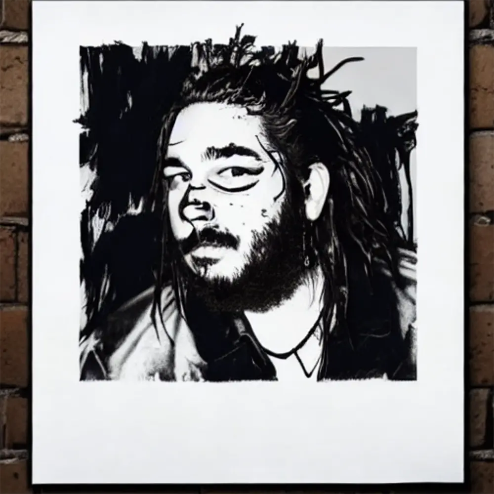 Post Malone in the style of Jean-Michel Basquiat 36