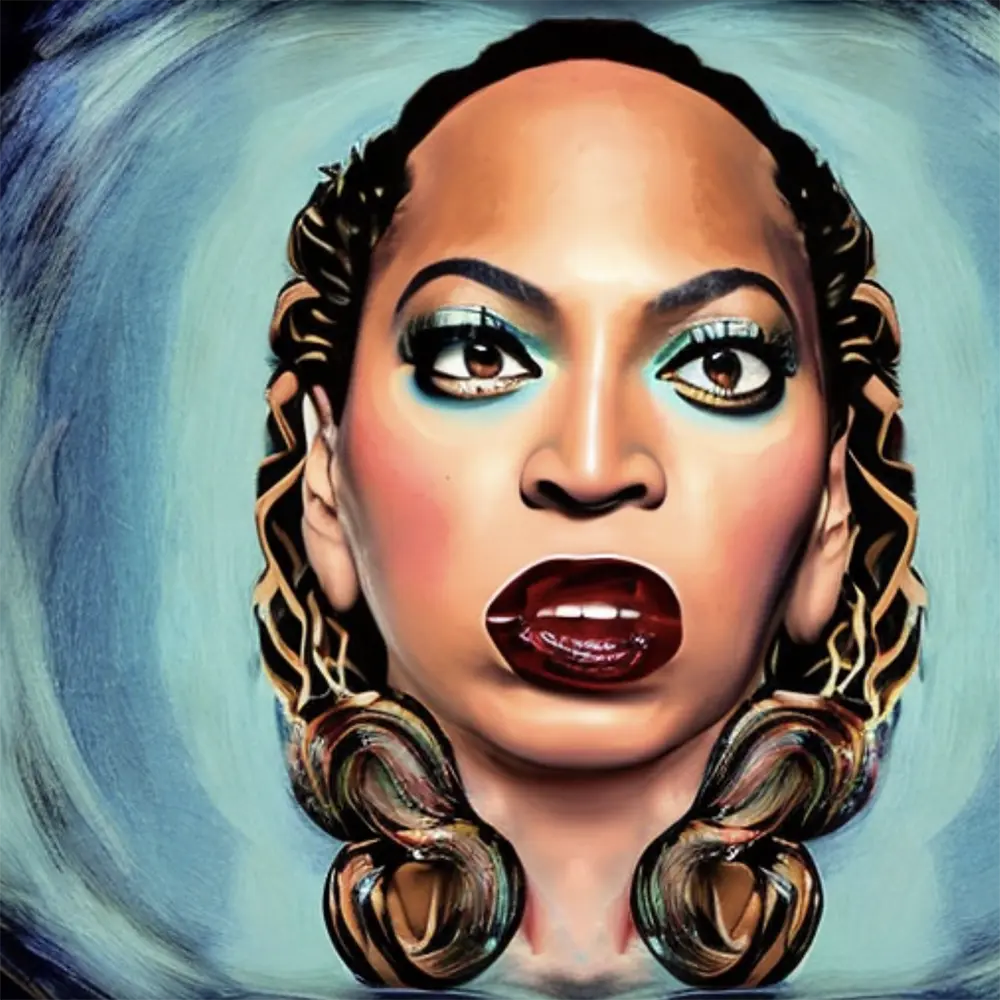 Beyonce in the style of Salvador Dali 7 - Artists Meet Artists