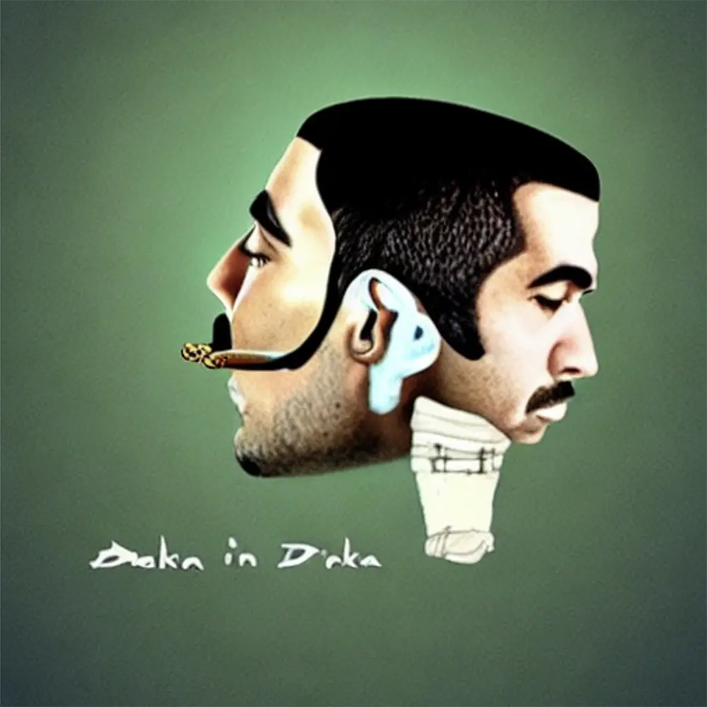 Drake in the style of Salvador Dali 2