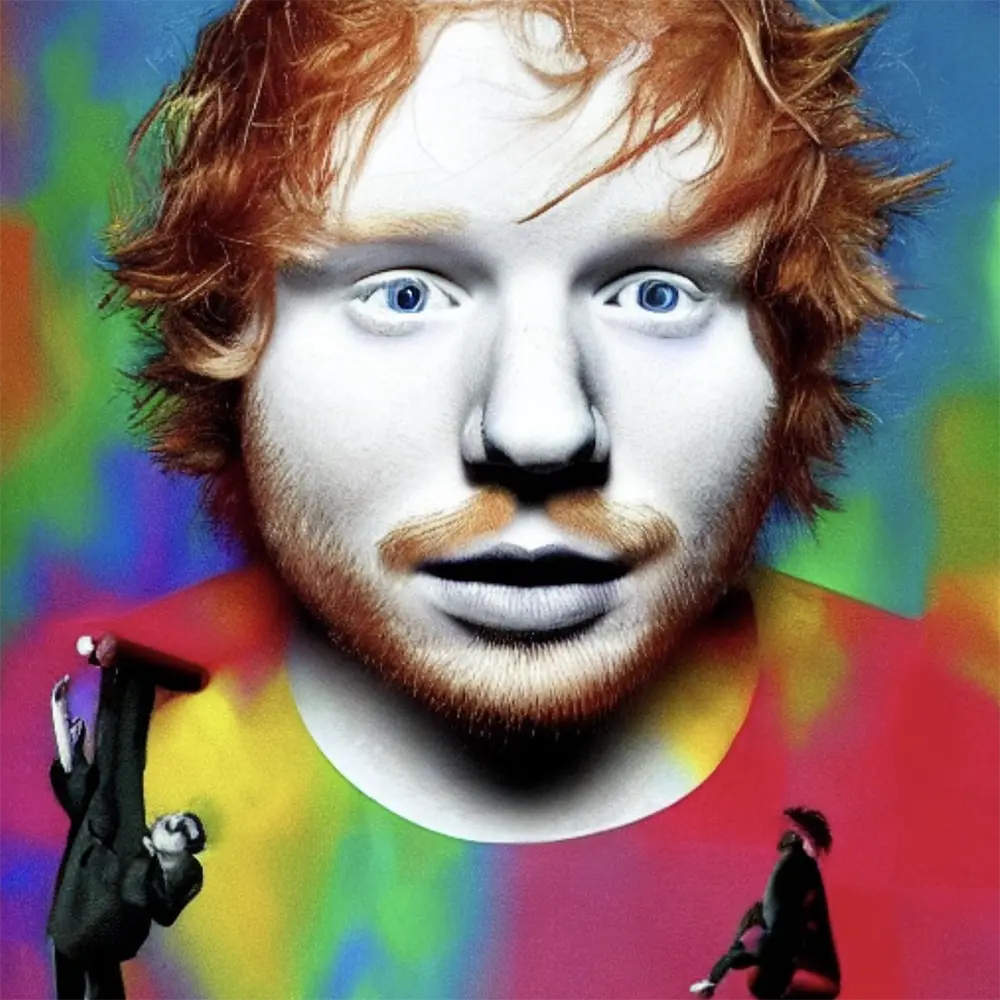 Ed Sheeran in the style of Salvador Dali 2