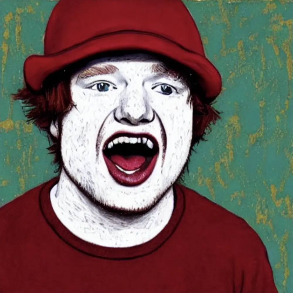 Ed Sheeran in the style of Philip Guston 9