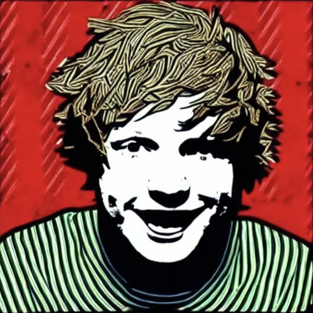 Ed Sheeran in the style of Roy Lichtenstein 14