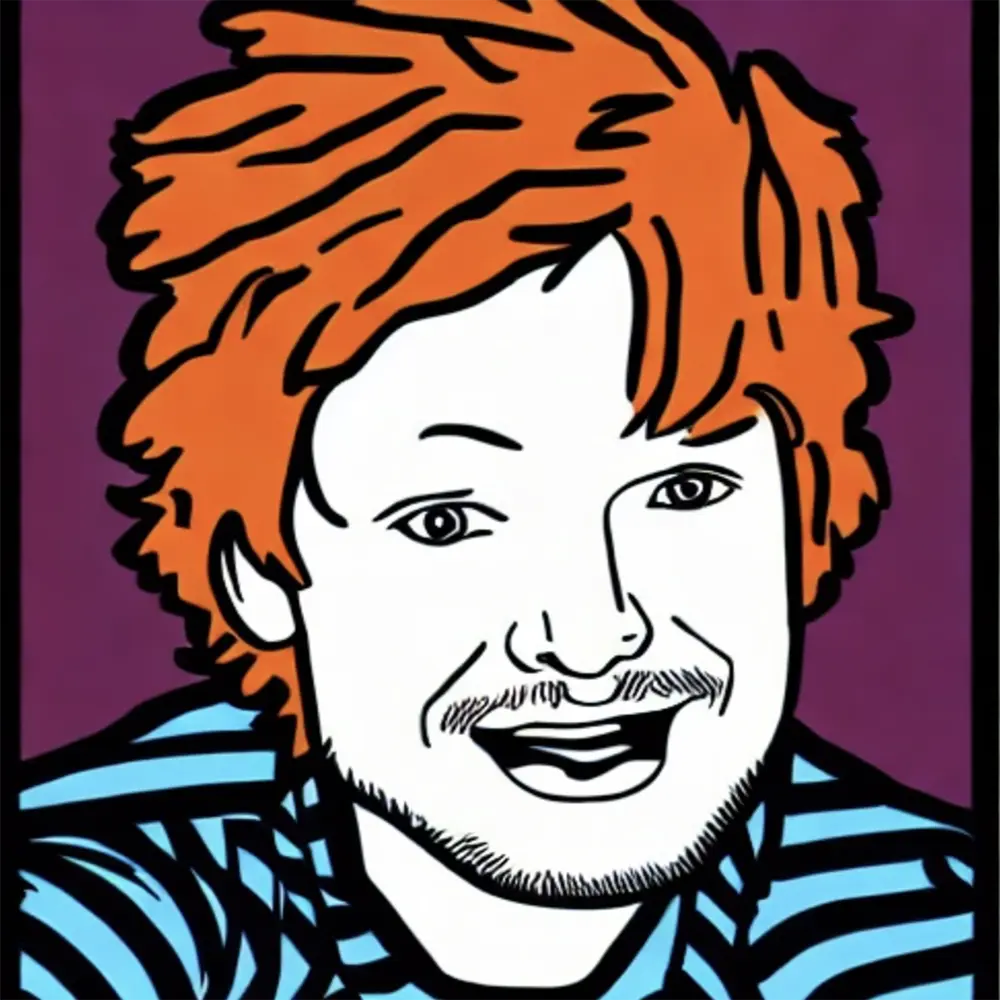 Ed Sheeran in the style of Roy Lichtenstein 16