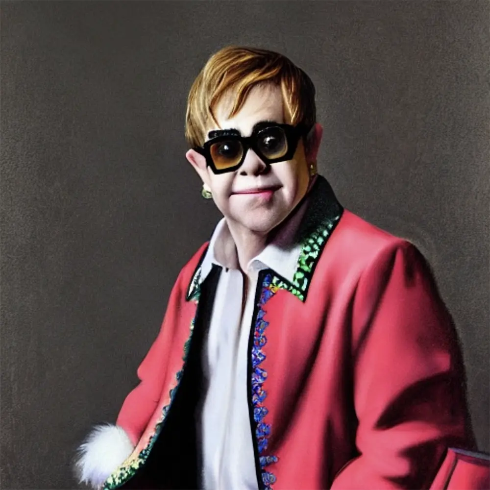 Elton John in the style of Caravaggio 3