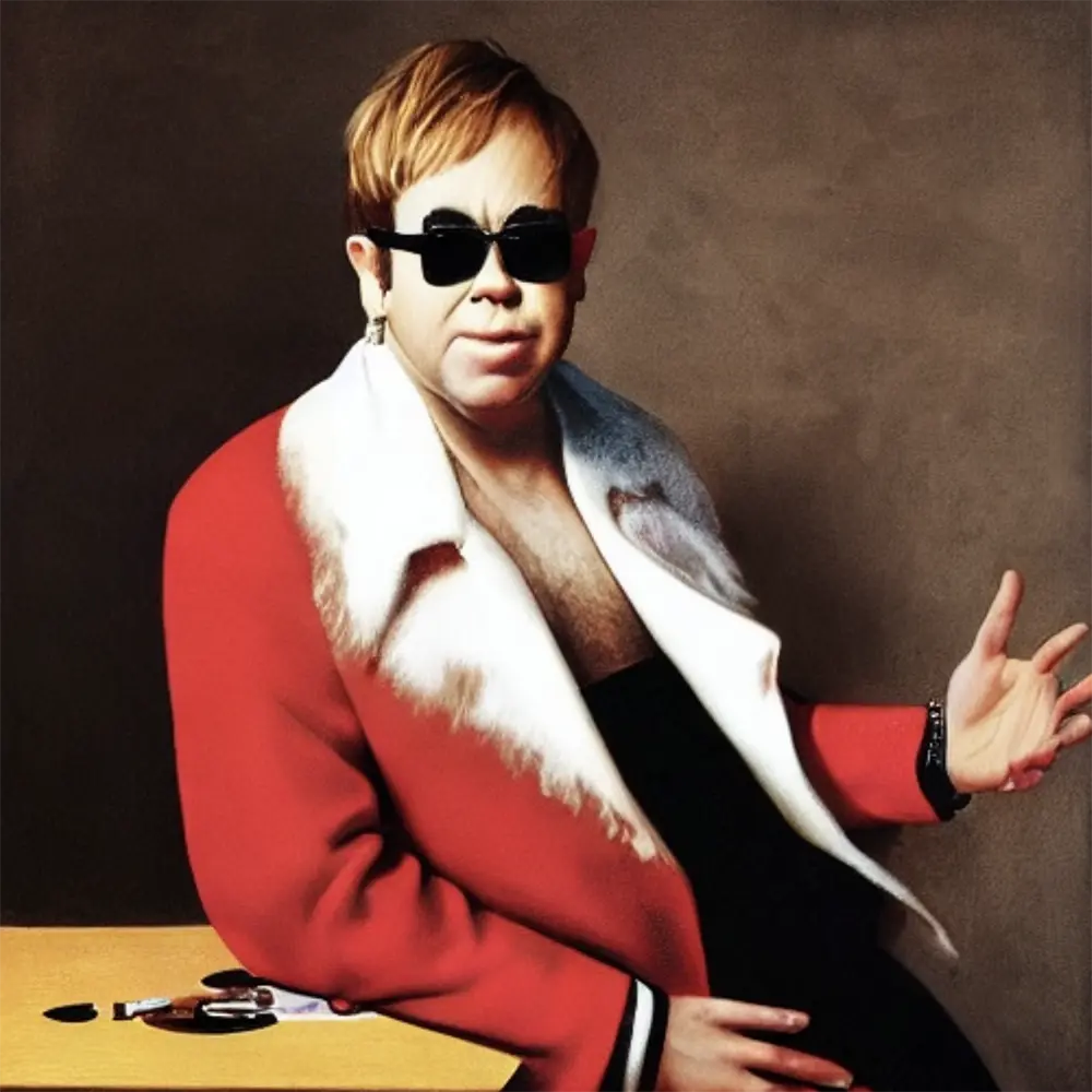 Elton John in the style of Caravaggio 42