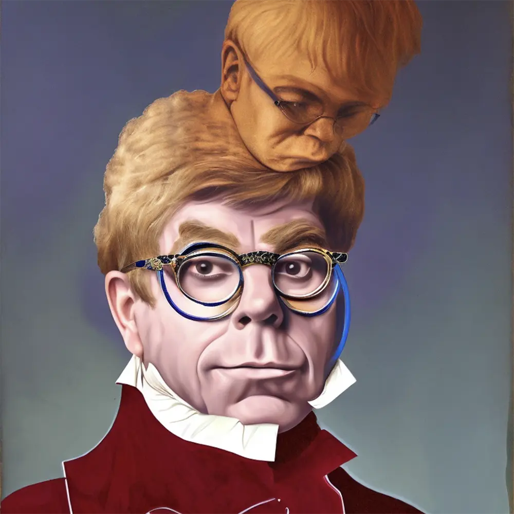 Elton John in the style of Jacques-Louis David 16