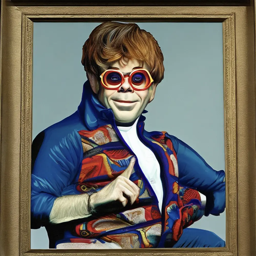 Elton John in the style of Jacques-Louis David 21