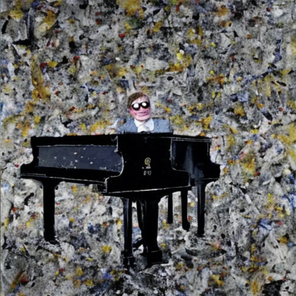 Elton John in the style of Anselm Kiefer 19