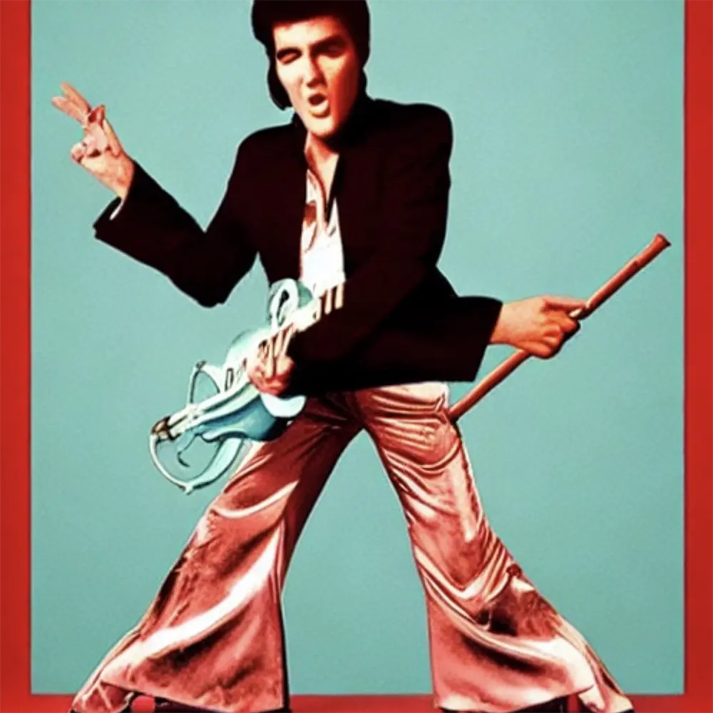 Elvis Presley in the style of Salvador Dali 22