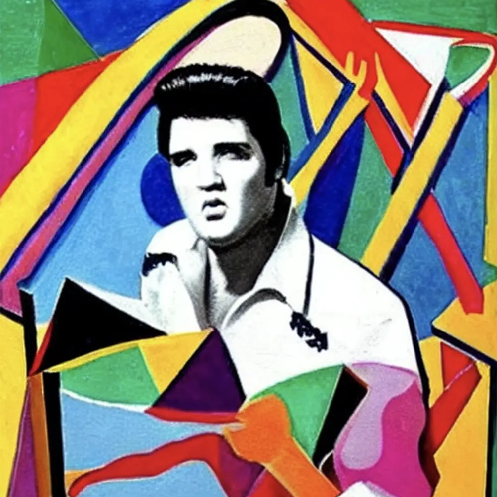 Elvis Presley in the style of Pablo Picasso 10