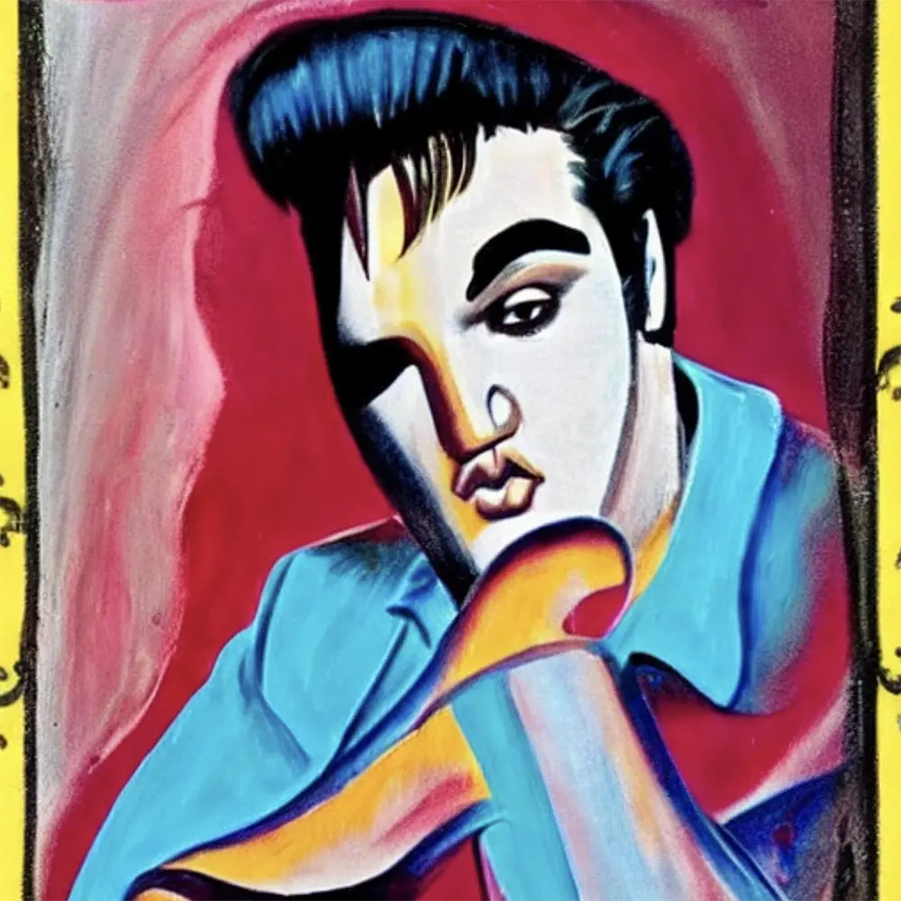 Elvis Presley in the style of Pablo Picasso 44