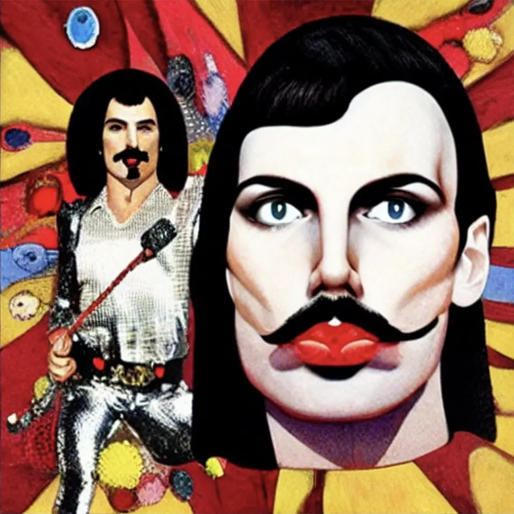 Freddie Mercury in the style of Damien Hirst     82