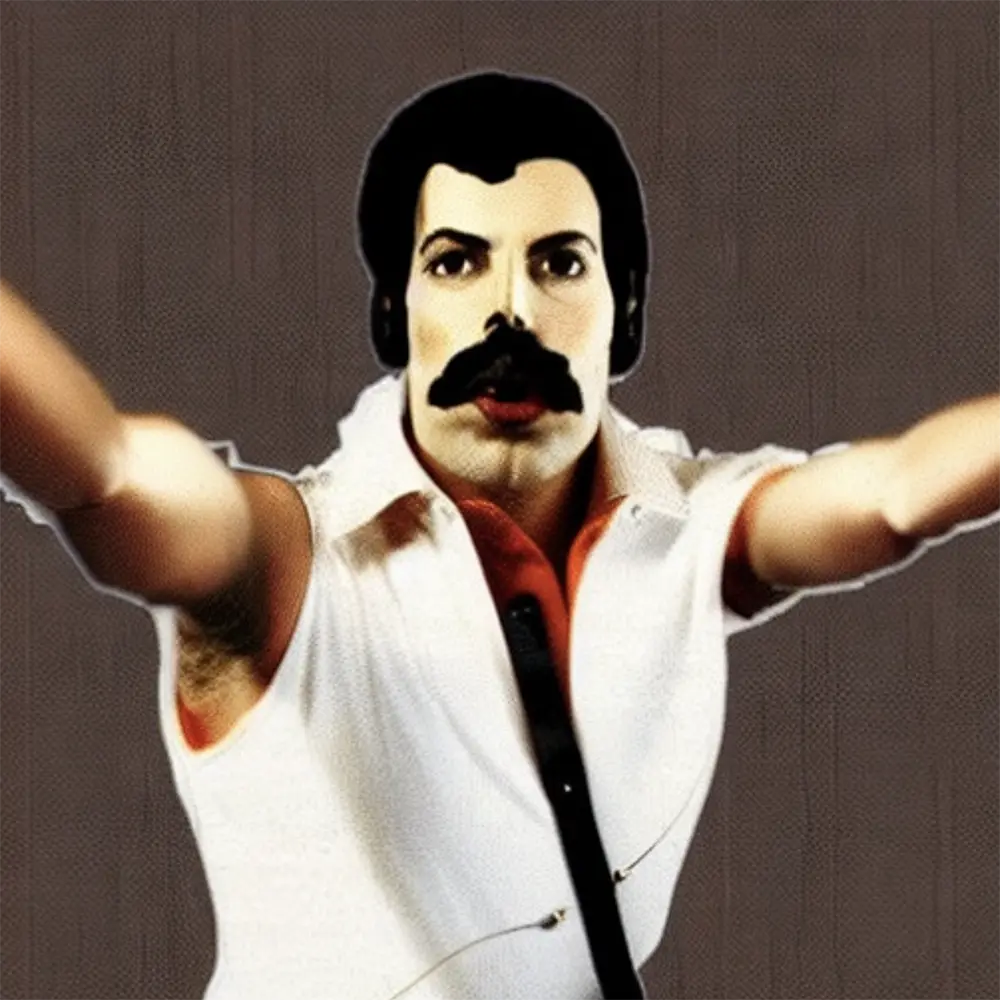 Freddie Mercury in the style of Anselm Kiefer 30 - Artists Meet Artists