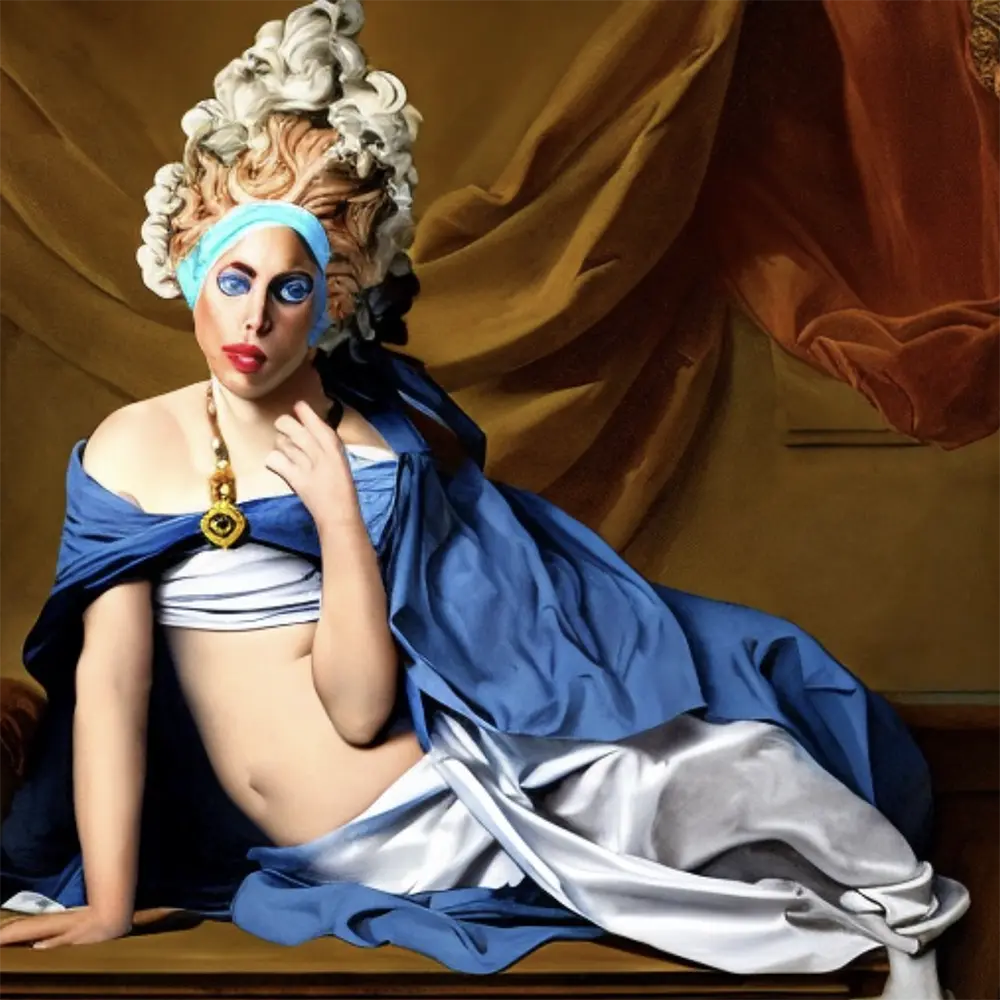 Lady Gaga in the style of Jacques-Louis David 34