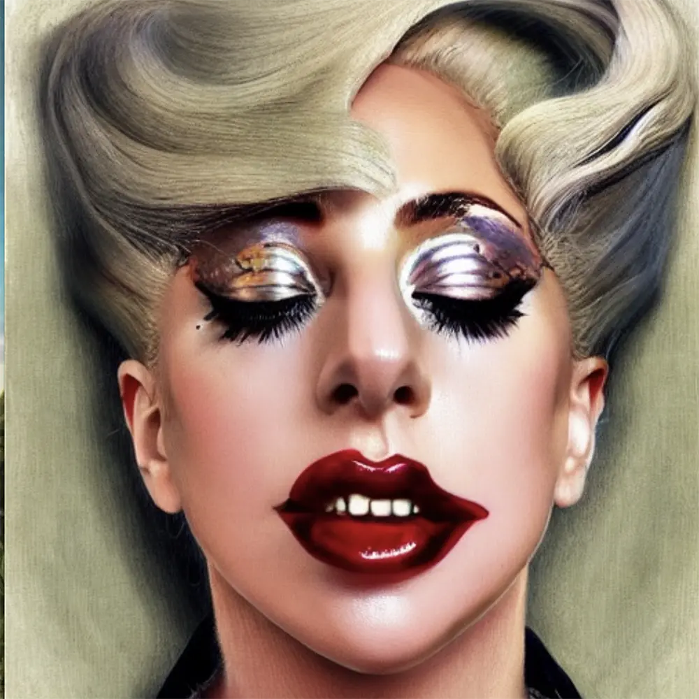 Lady Gaga in the style of Lucian Michael Freud 19