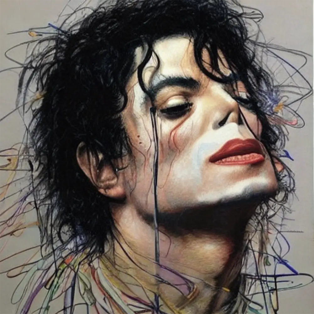 Michael Jackson in the style of Jenny Saville 7