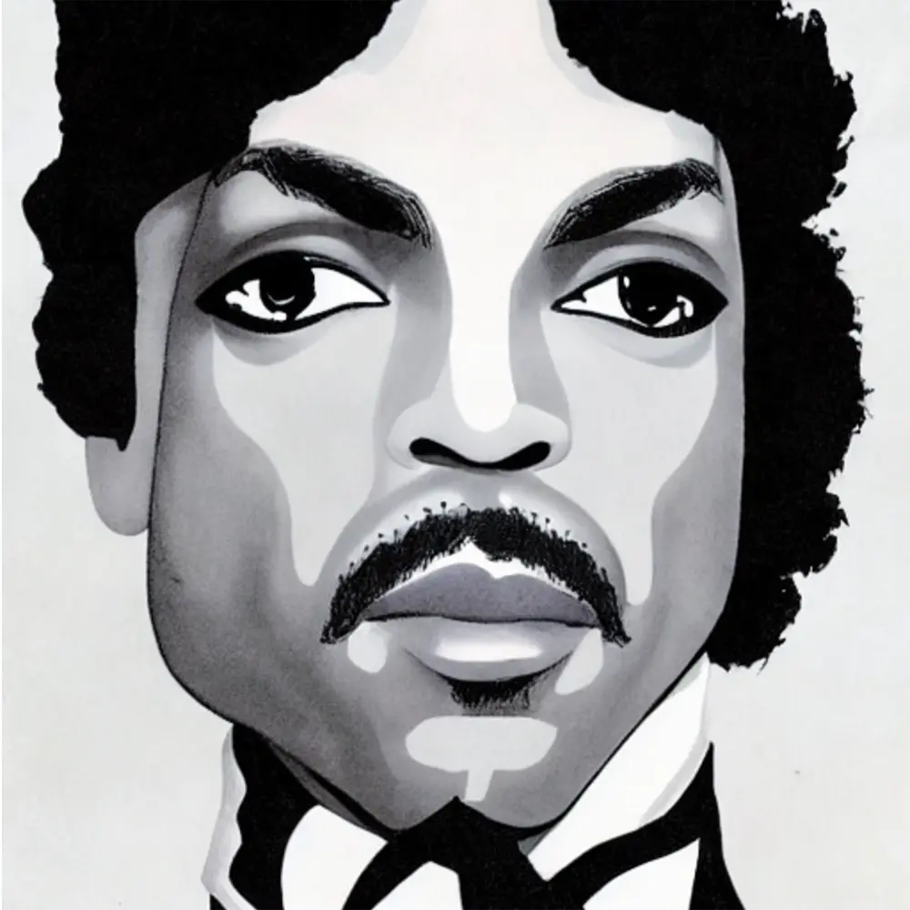 Prince in the style of Brian Calvin 2