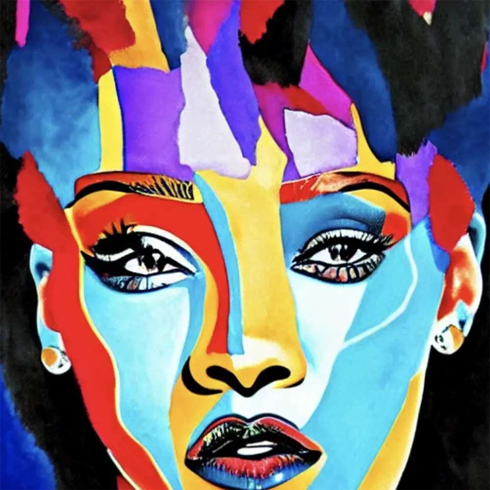 Rihanna in the style of Pablo Picasso 43