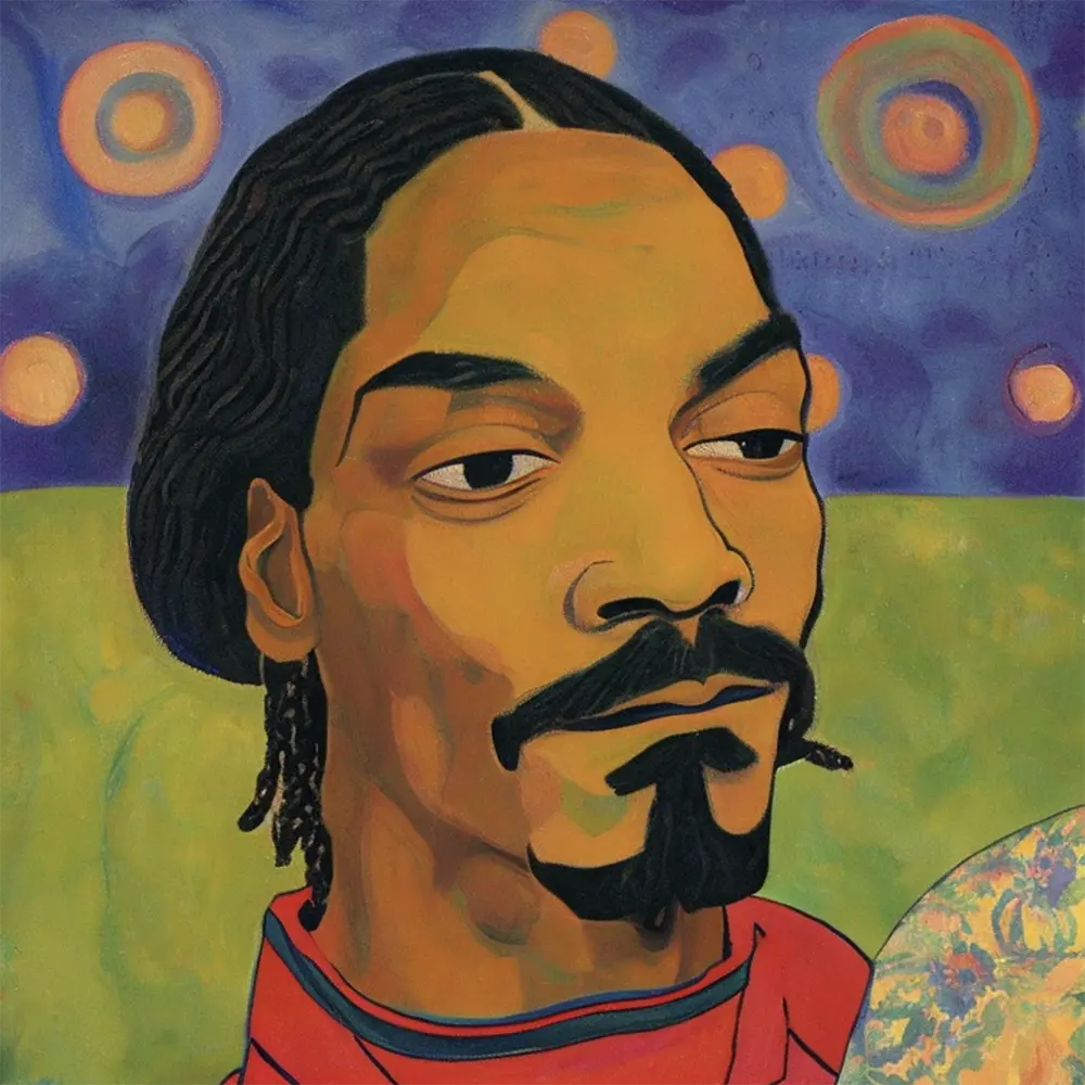 Snoop Dogg in the style of Paul Gauguin 2