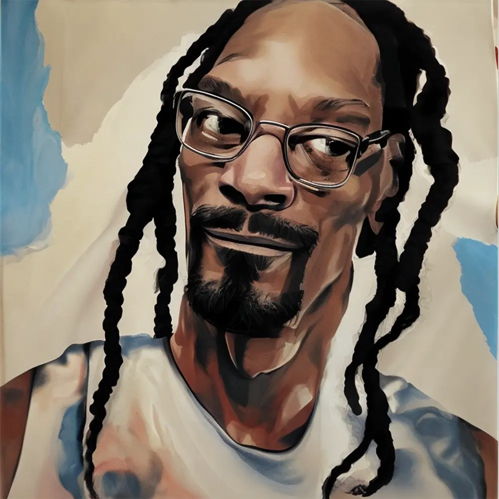 Snoop Dogg in the style of Jenny Saville 7 - Artists Meet Artists