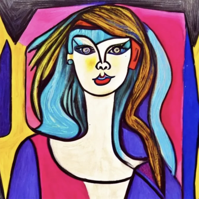 Taylor Swift in the style of Pablo Picasso 21 - Artists Meet Artists