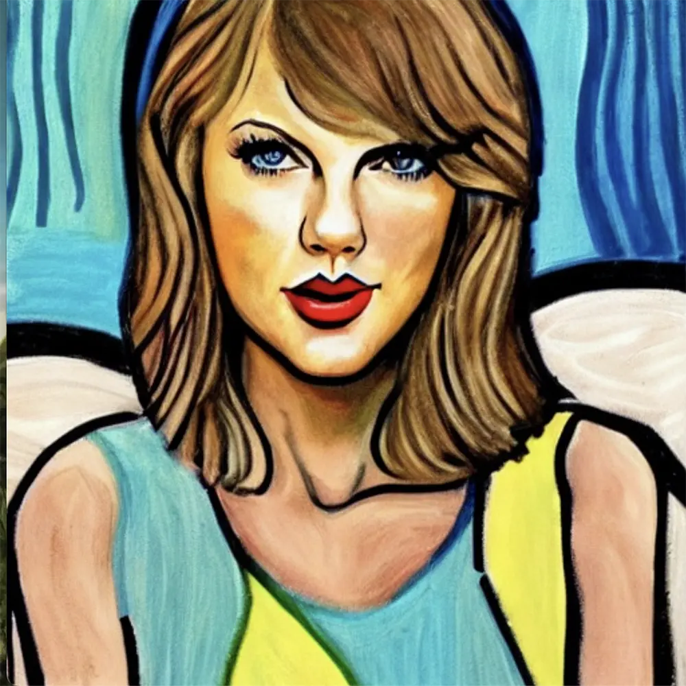 Taylor Swift in the style of Pablo Picasso 38 - Artists Meet Artists